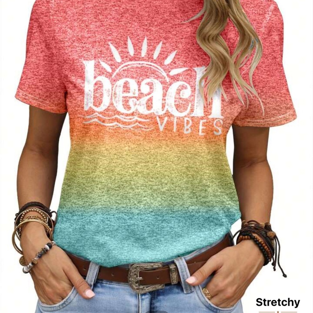 Beach Vibes T-Shirt. Size M from SHEIN in excellent conditions.